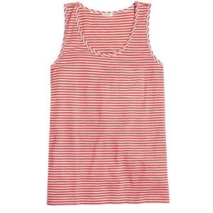 J crew factory nautical ride white striped tank top medium coastal shirt prep